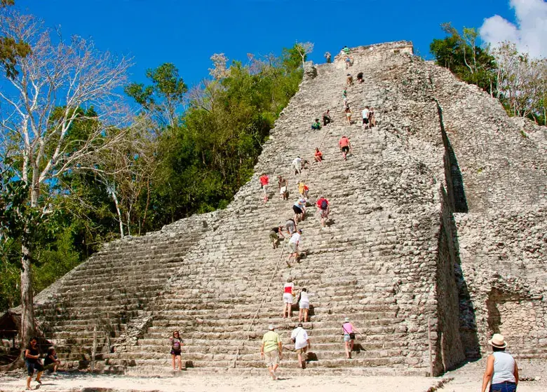 Impressive Mayan pyramid at Coba